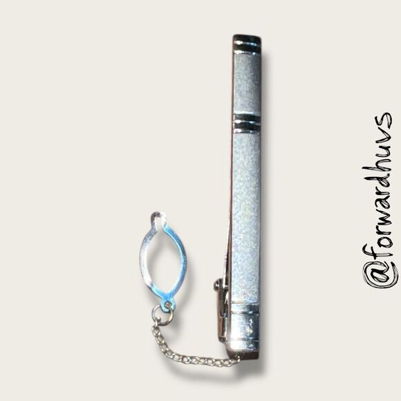 Vintage Silver-Tone Tie Clip – Polished Finish Classic Styling - Picture 7 of 9
